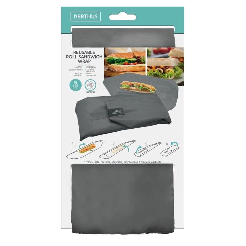 Nerthus Джоб / чанта за сандвичи и храна – XL – цвят сив