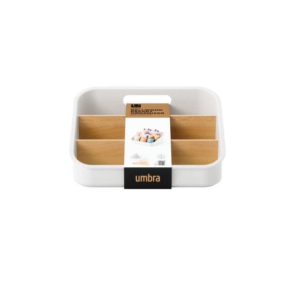 UMBRA Органайзер за пакетчета чай, кафе и др. “BELLWOOD“ – цвят бял / дърво