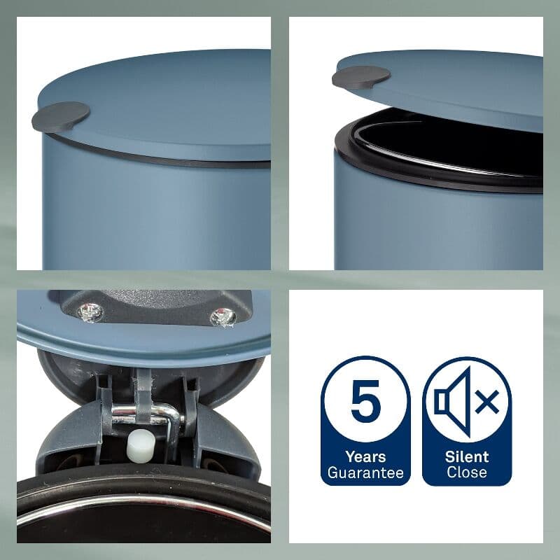 KELA Кош за отпадъци с педал “Mats“ – тъмно син – 3 л.