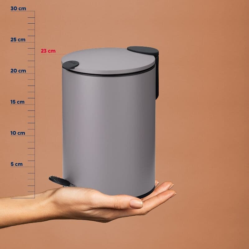 KELA Кош за отпадъци с педал “Mats“ – светло сив – 3 л.