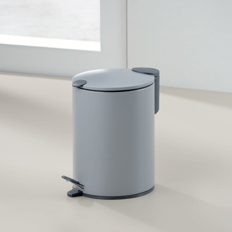 KELA Кош за отпадъци с педал “Mats“ – светло сив – 3 л.