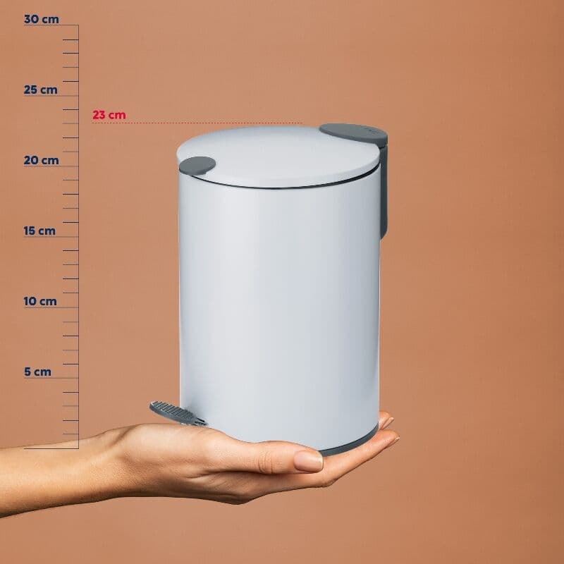 KELA Кош за отпадъци с педал “Mats“ – бял – 3 л.
