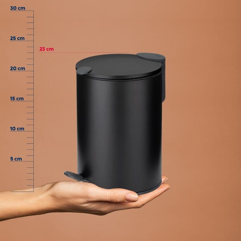 KELA Кош за отпадъци с педал “Mats“ – черен – 3 л.