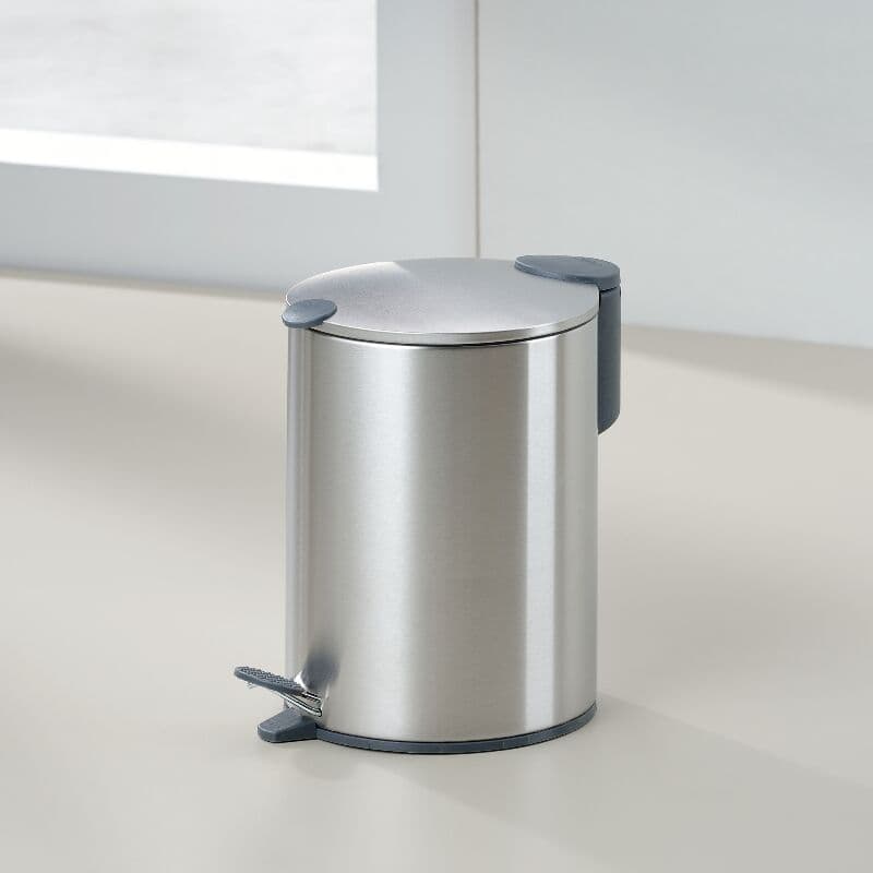 KELA Кош за отпадъци с педал “Mats“ – сребрист мат – 3 л.