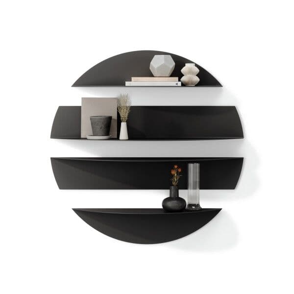 UMBRA Комплект от 4 бр. рафтове за стенен монтаж  “SOLIS“ – цвят черен