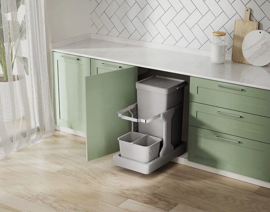 EKO Кош за вграждане и за разделно събиране “DECO“- 20л + 4л – сив