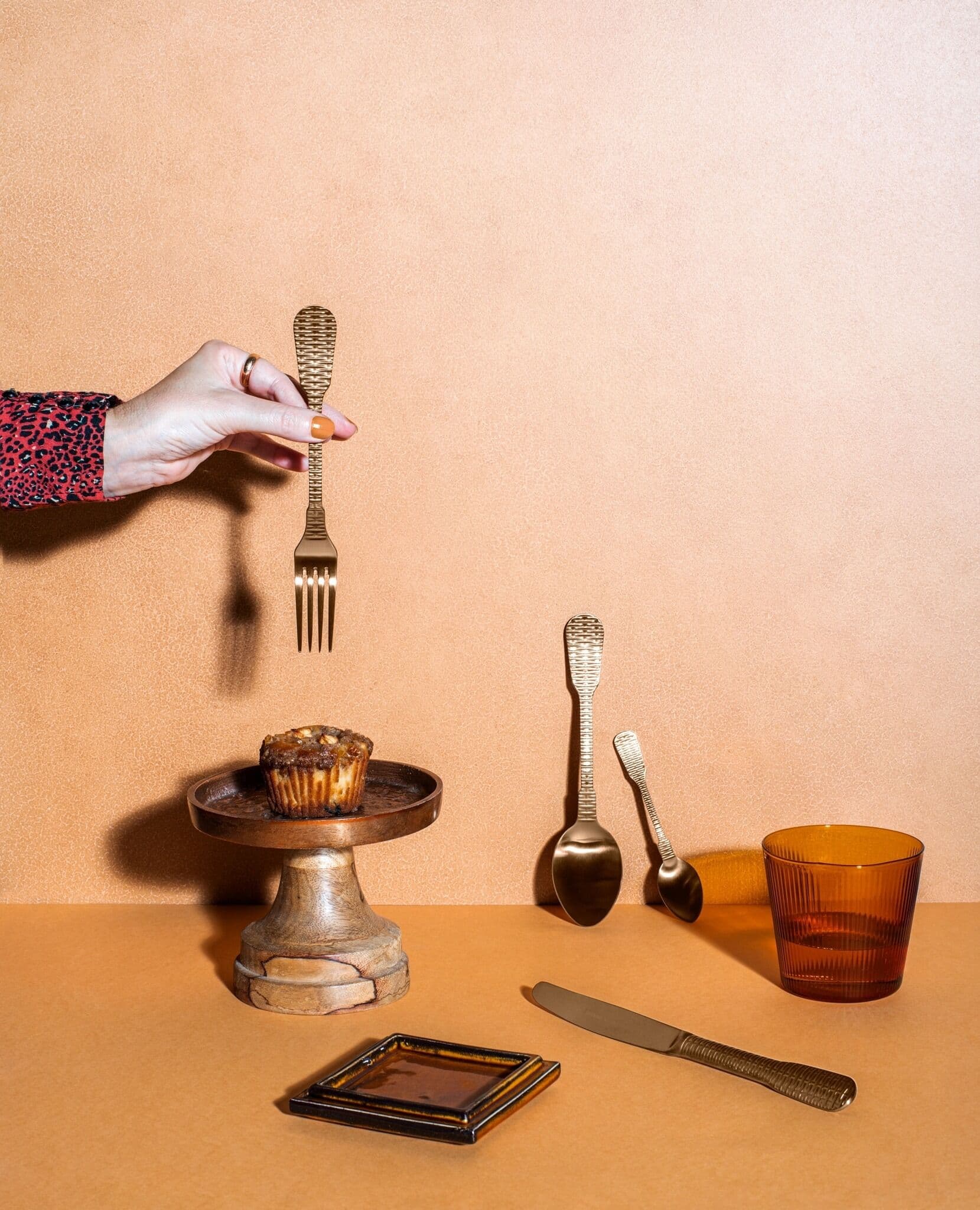 HERDMAR Прибори за хранене “OSIER“- 24 части – медно PVD покритие / мат