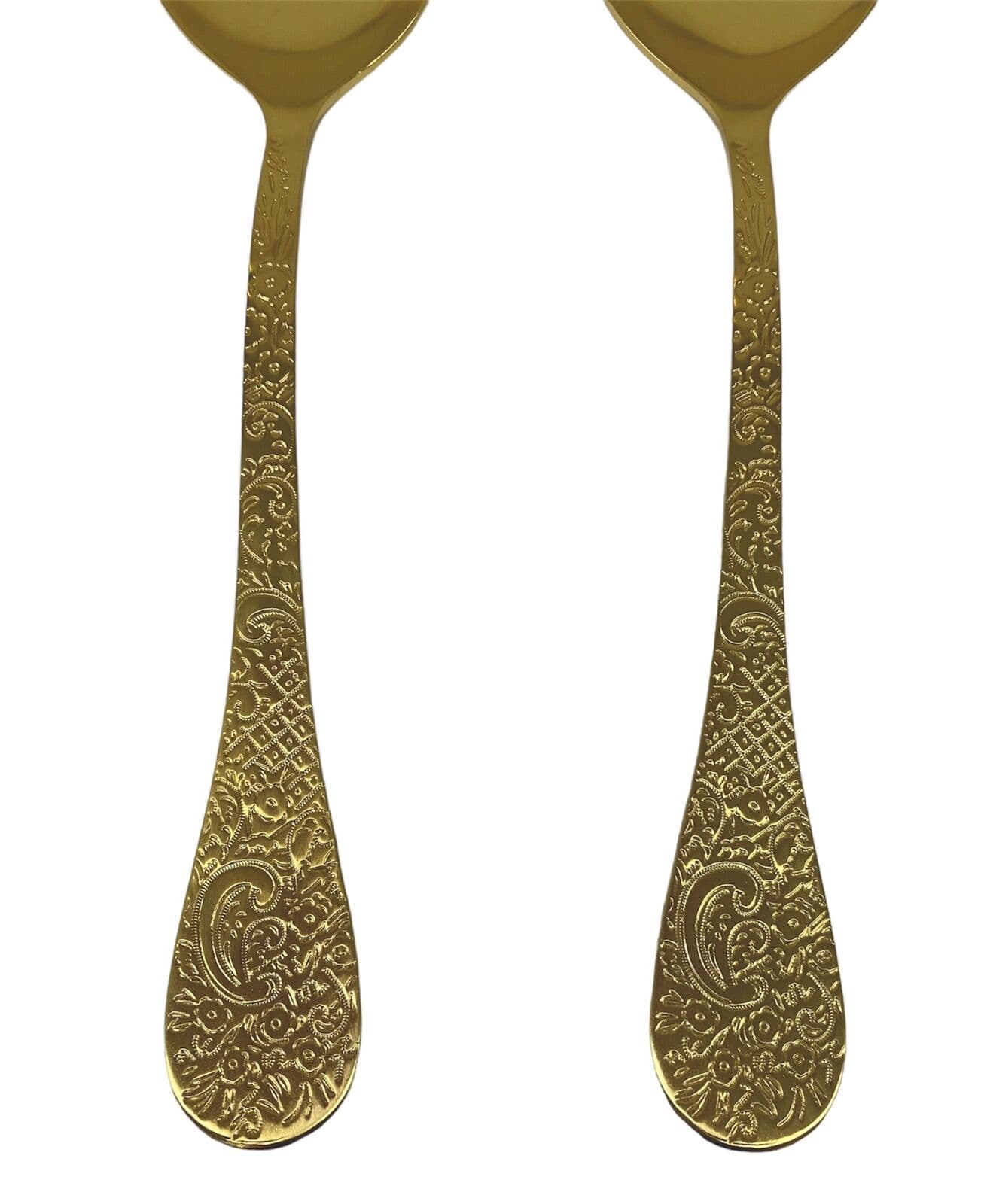 HERDMAR Прибори за салата “BETTY“- 2 части – позлатени мат