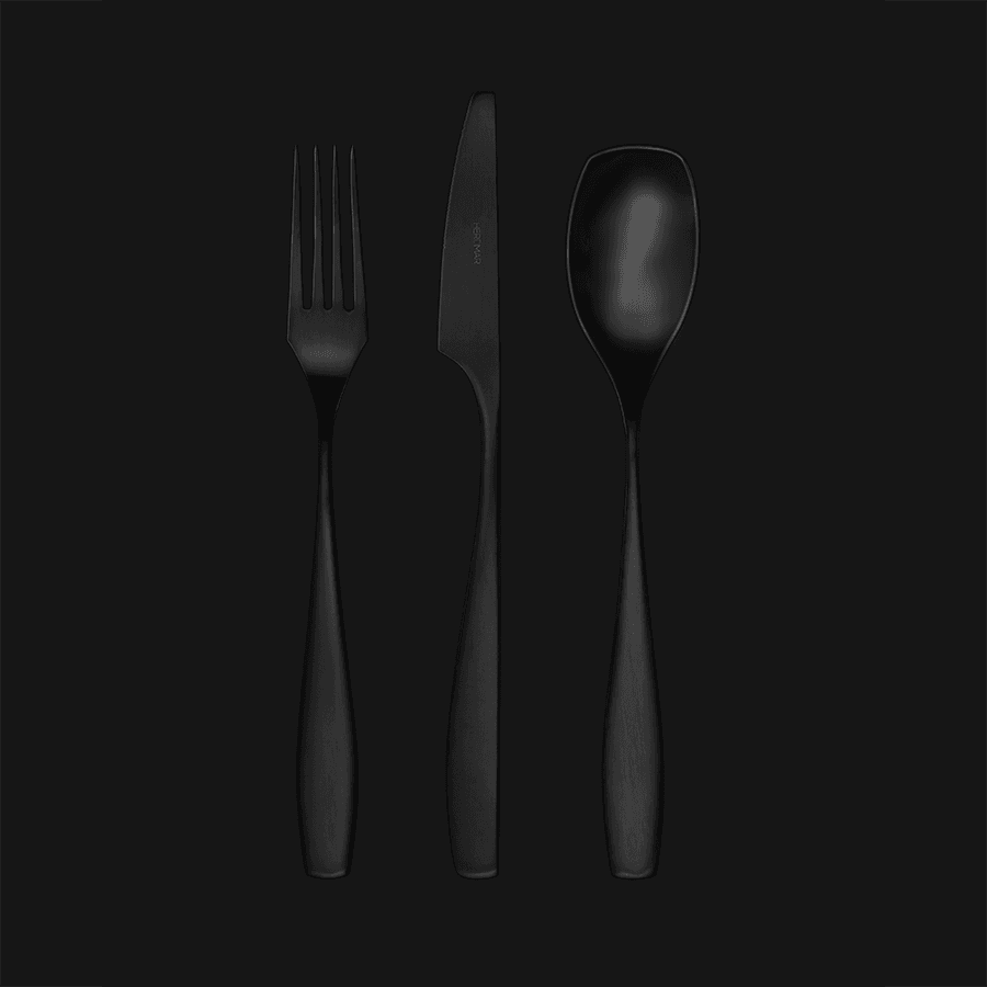 HERDMAR Прибори за хранене “LIZZ“- 24 части – черен мат