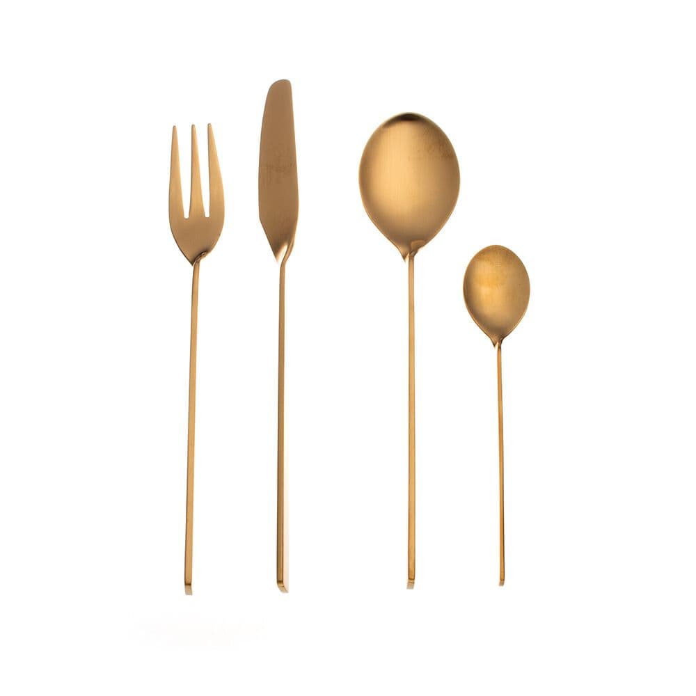 HERDMAR Прибори за хранене “MALMO“- 24 части – позлатени мат