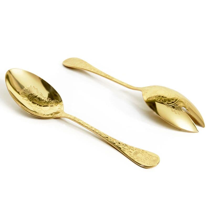 HERDMAR Прибори за салата “SANTAMARTA“ – 2 части – позлатени