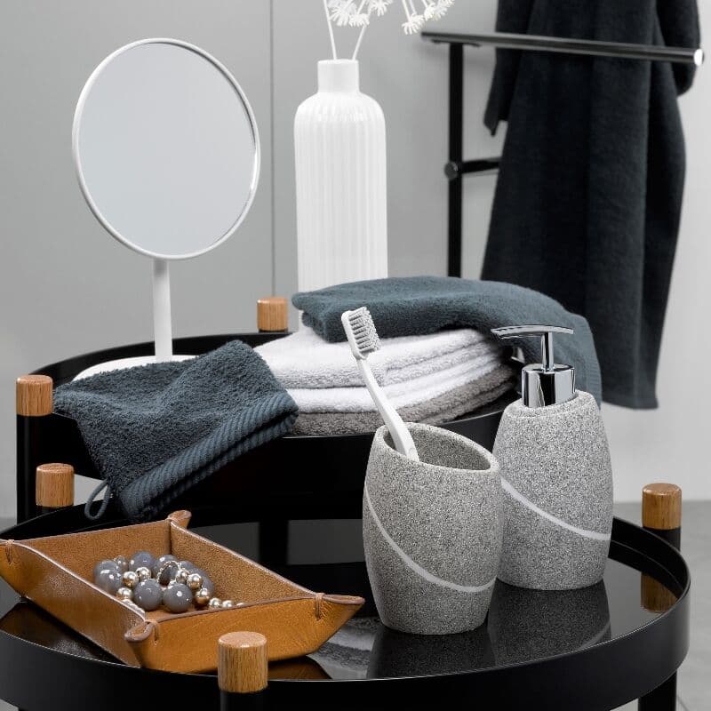 KELA Поставка/Чаша за четки за зъби “Talus“ – сива