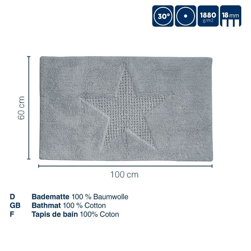 KELA Постелка за баня “Lindano“, 60×100см – цвят зелен