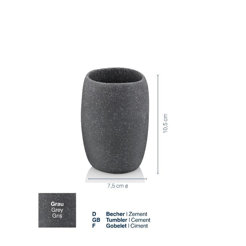 KELA Поставка/Чаша за четки за зъби “Roda“ – сива