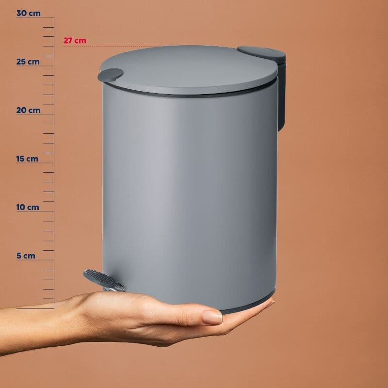 KELA Кош за отпадъци с педал “Mats“ – светло сив – 5л.