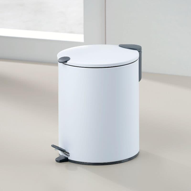 KELA Кош за отпадъци с педал “Mats“ – бял – 5л.