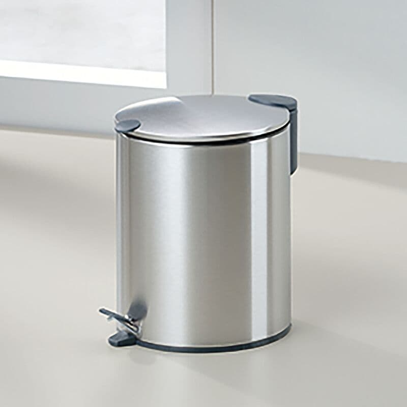 KELA Кош за отпадъци с педал “Mats“ – сребрист мат – 5 л.