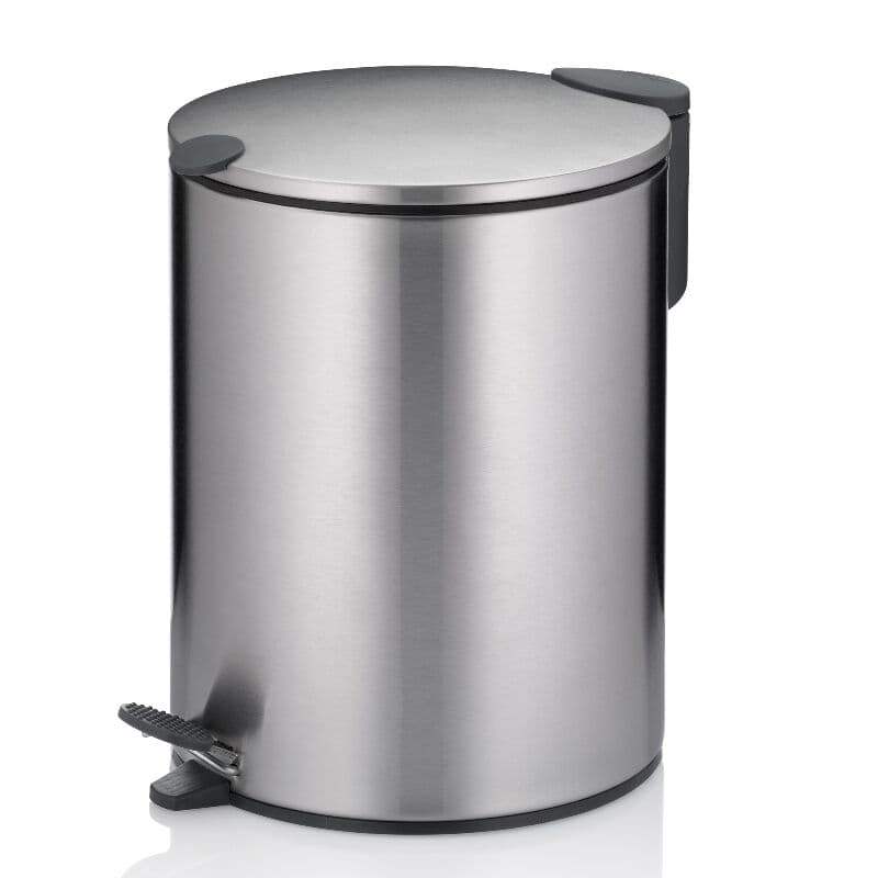 KELA Кош за отпадъци с педал “Mats“ – сребрист мат – 5 л.