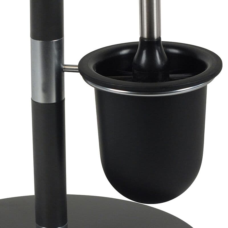 KELA К-т стойка за тоалетна хартия и четка “Sinerio“ – антрацит/хром – свободно стояща