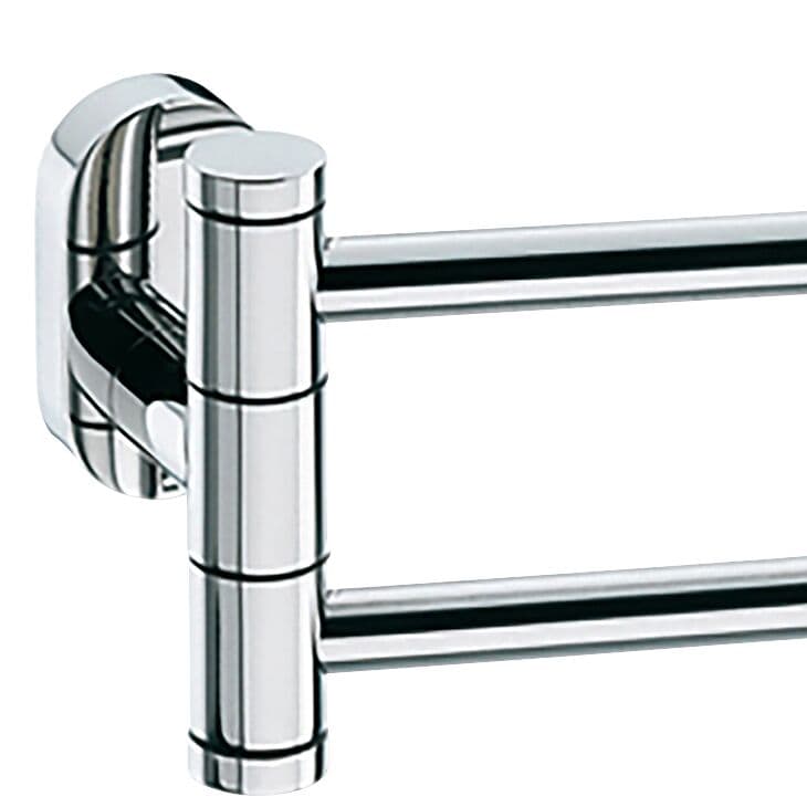 KELA Двойна закачалка за кърпи за стенен монтаж “Lucido“ – неръждаема стомана