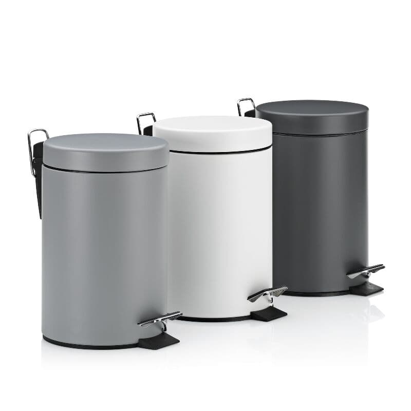 KELA Кош за отпадъци с педал “Monaco“ – тъмно сив – 3 л.