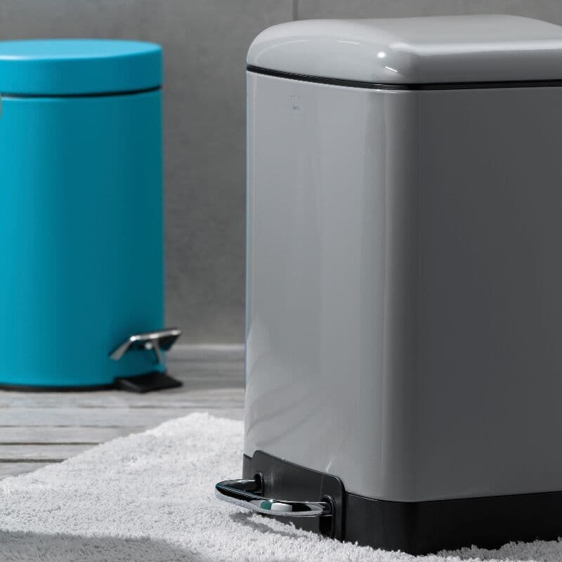 KELA Кош за отпадъци с педал “Davino“ – светло сив – 6 л.