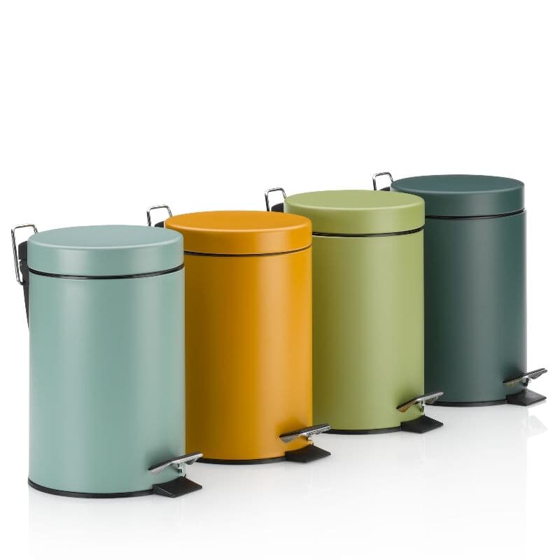 KELA Кош за отпадъци с педал “Monaco“ – нефритено зелен – 3 л.