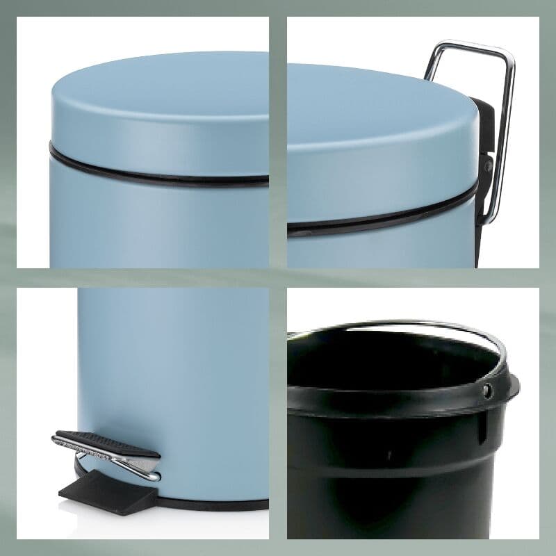 KELA Кош за отпадъци с педал “Monaco“ – светло син – 3 л.