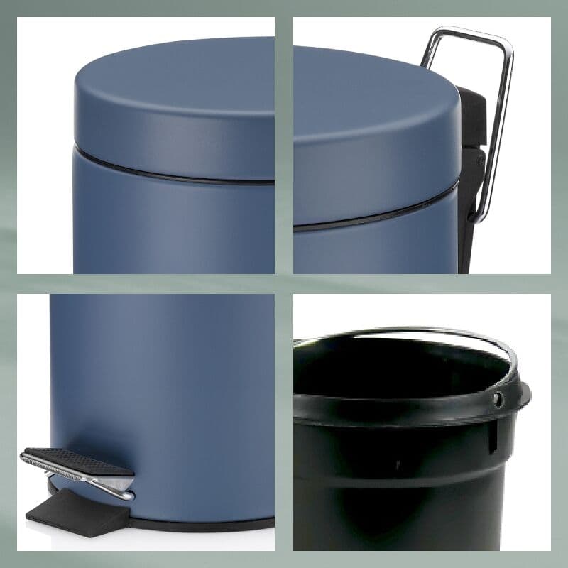 KELA Кош за отпадъци с педал “Monaco“ – син – 3 л.