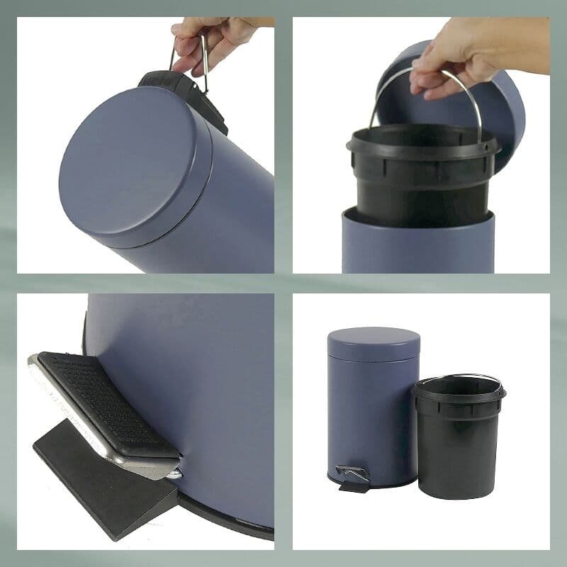 KELA Кош за отпадъци с педал “Monaco“ – син – 3 л.