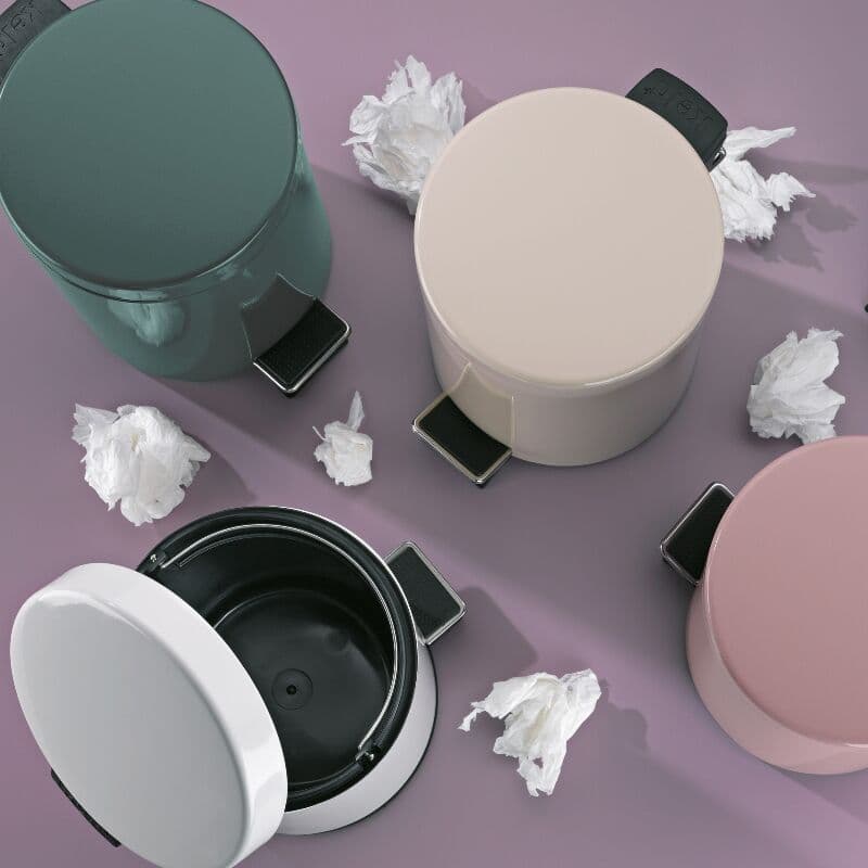 KELA Кош за отпадъци с педал “Monaco“ – тъмно зелен – 3 л.