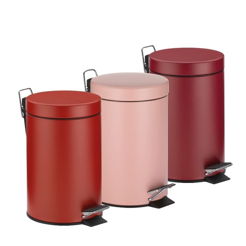 KELA Кош за отпадъци с педал “Monaco“ – малинено червен – 3 л.