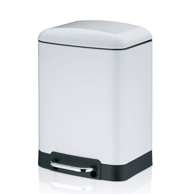 KELA Кош за отпадъци с педал “Davino“ – бял – 6 л.