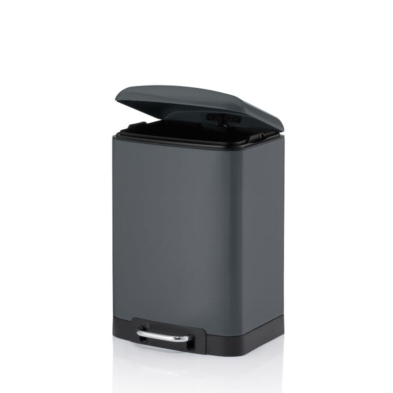 KELA Кош за отпадъци с педал “Davino“ - тъмно сив - 12 л.