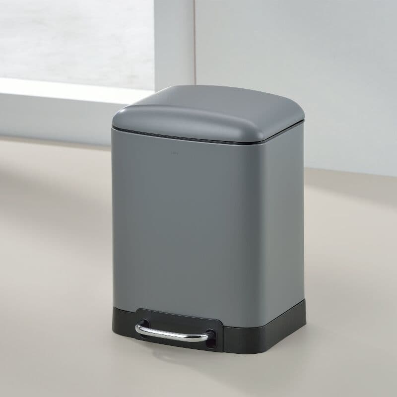 KELA Кош за отпадъци с педал “Davino“ – сив – 6 л.