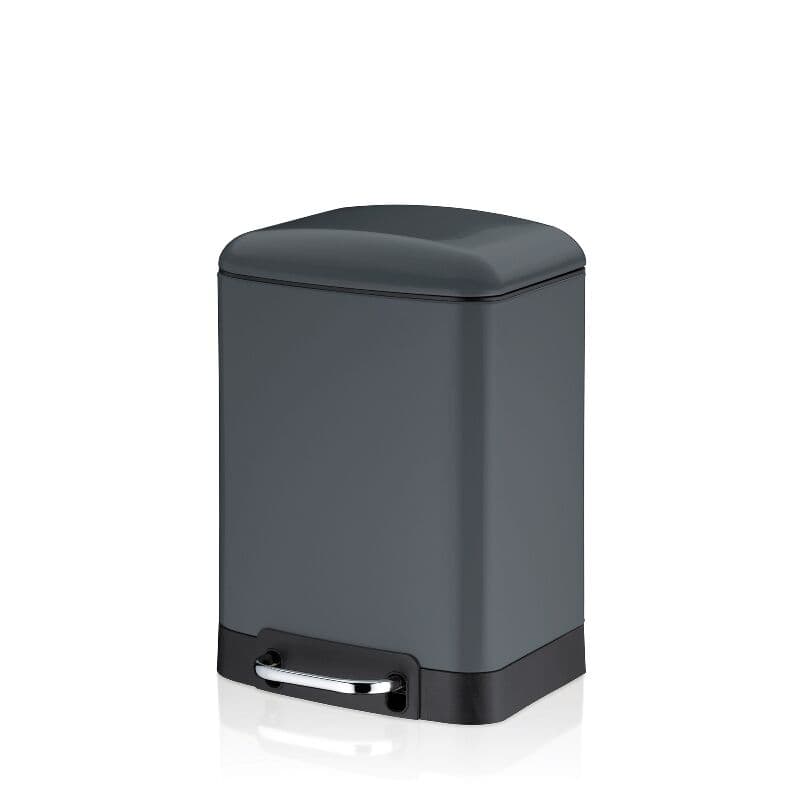 KELA Кош за отпадъци с педал “Davino“ – тъмно сив – 6 л.