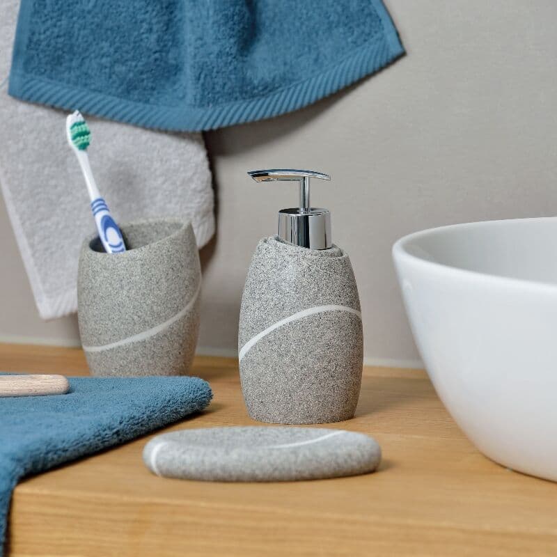 KELA Поставка/Чаша за четки за зъби “Talus“ – бежова