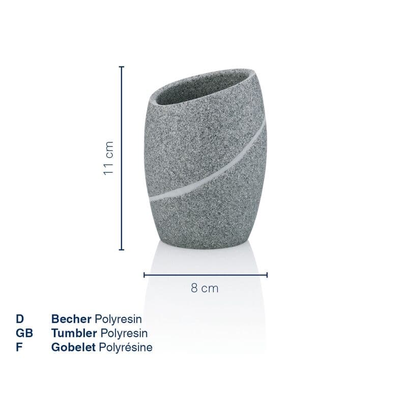 KELA Поставка/Чаша за четки за зъби “Talus“ – бежова