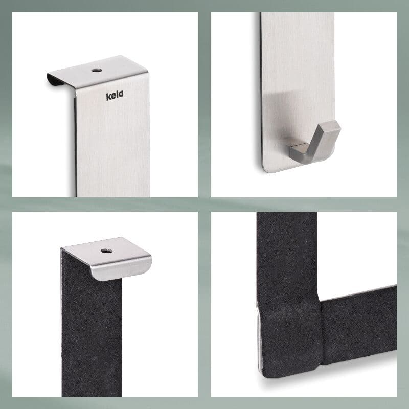 KELA Закачалка за вратички с 4 куки “Colgar“ – неръждаема стомана