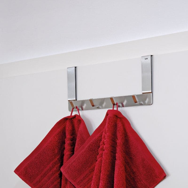 KELA Закачалка за вратички с 4 куки “Colgar“ – неръждаема стомана