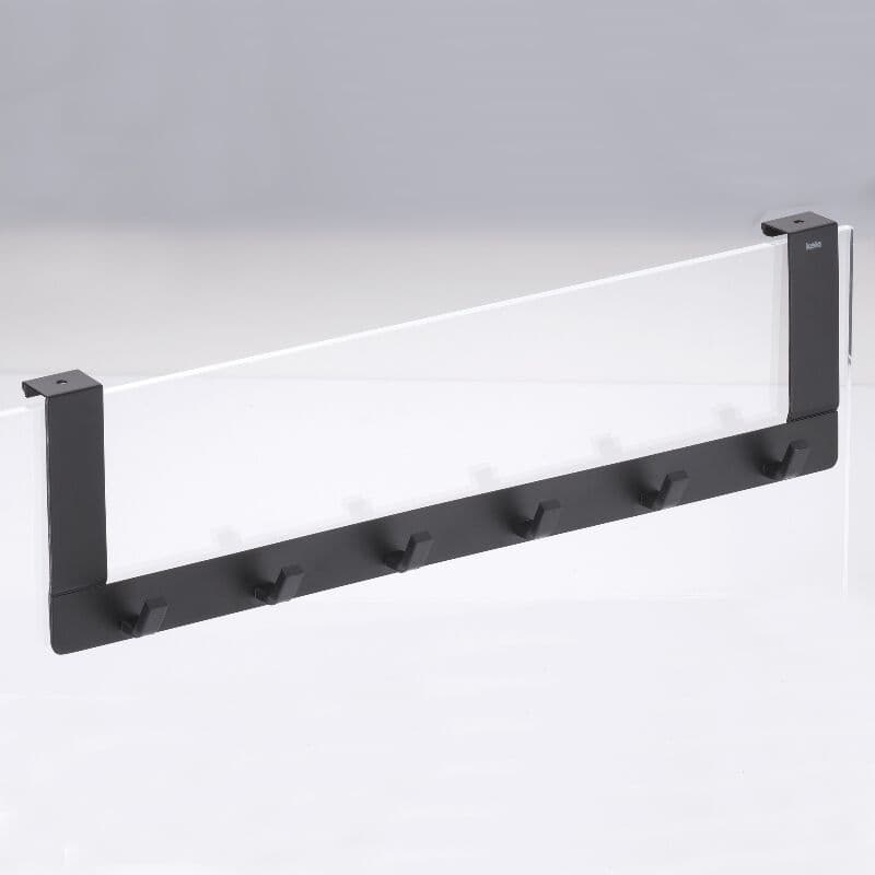 KELA Закачалка за вратички с 6 куки “Colgar“ – черна