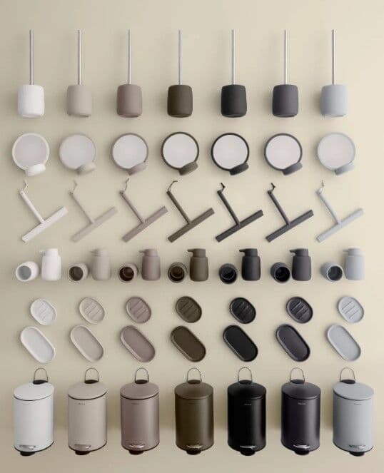 BLOMUS Кош за баня TUBO, 3 л – цвят сиво-кафяв (Tarmac)