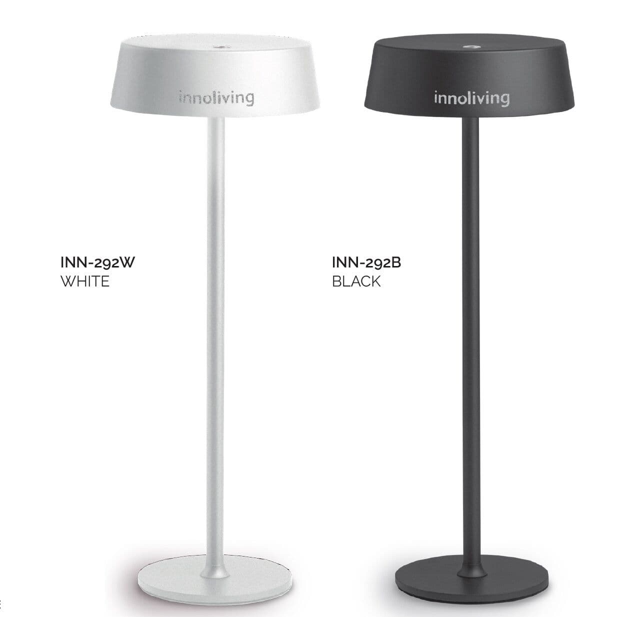 INNOLIVING Настолна сензорна LED лампа с акумулаторна батерия – черна