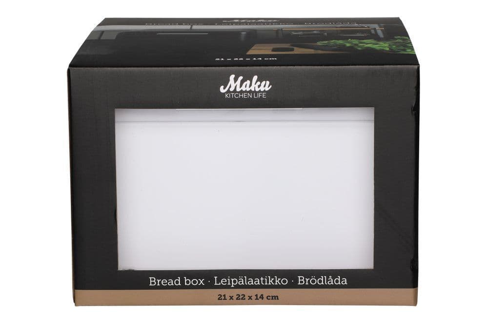 MAKU Кутия за хляб малка 21 х 22 х 14 см. – бяла