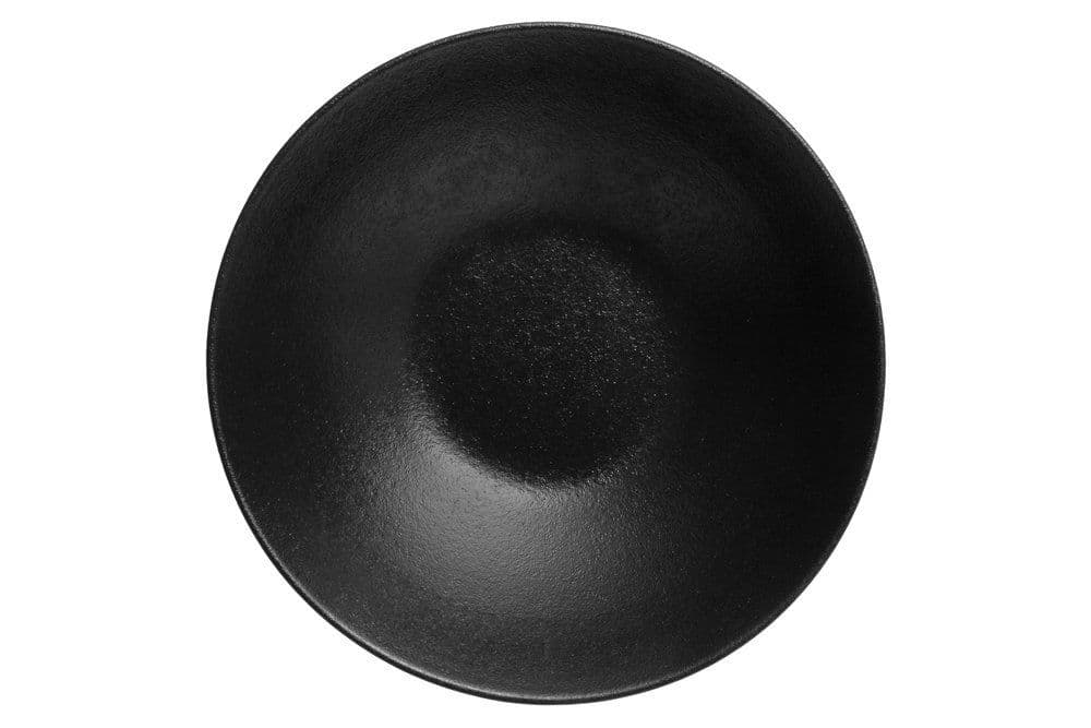 MAKU Дълбока чиния Robuste Ø 21 см. – черен мат с повърхност стил чугун