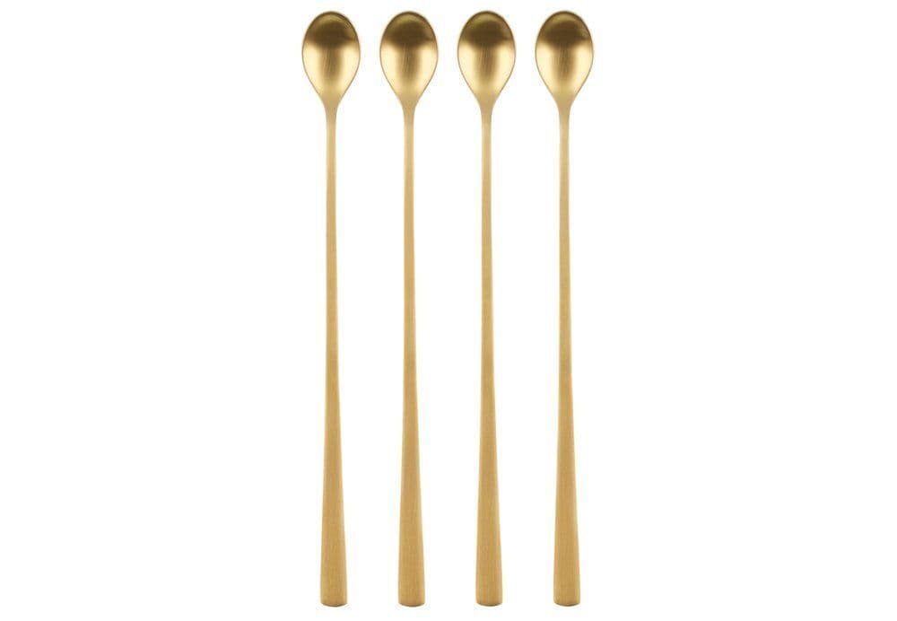 MAKU Дълги лъжички 4 бр. - златно PVD покритие