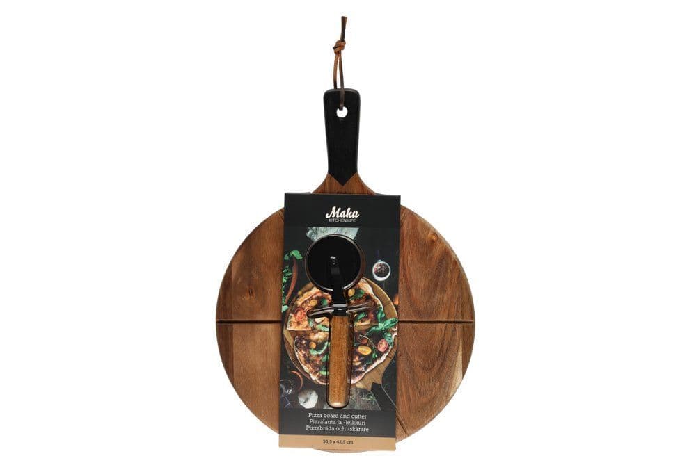 MAKU Комплект дъска и нож за сервиране на пица