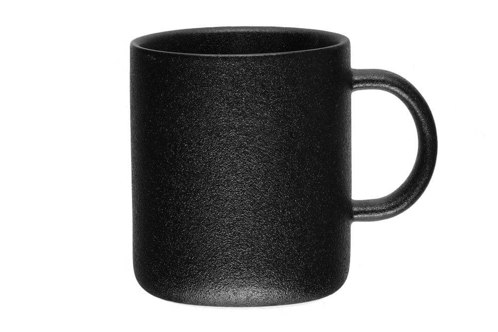 MAKU Чаши Robuste 2 бр. 330 мл. – черен мат с повърхност стил чугун