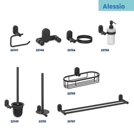 KELA Четка за тоалетна за стенен монтаж “Alessio“ – черна