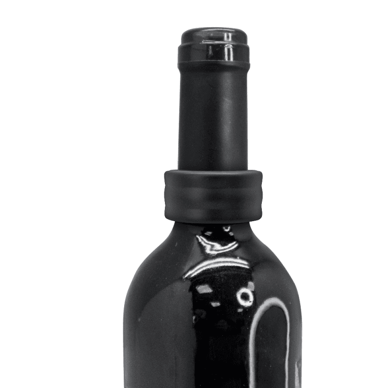 Vin Bouquet Стоманени пръстени за вино – 2 бр. – черни